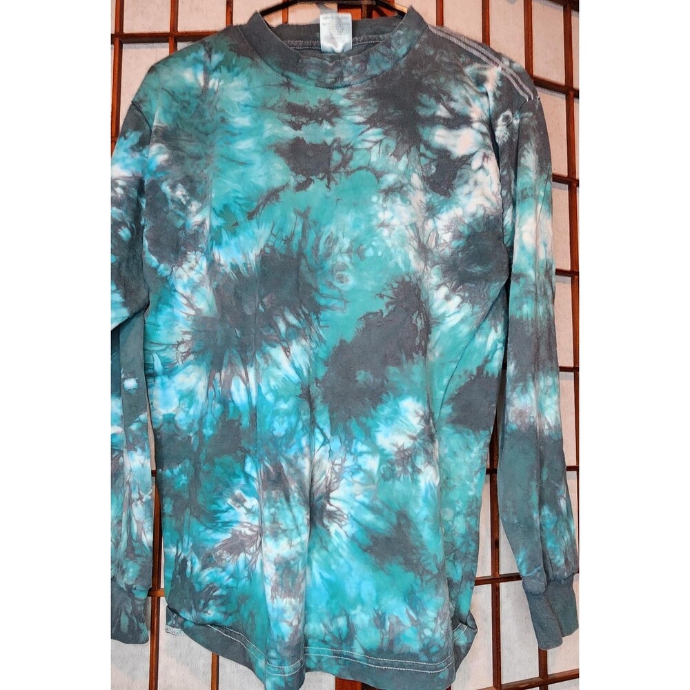 💚✨ Vintage Green Tie‑Dye Long Sleeve Shirt — Size Medium (Unisex) ✨💚